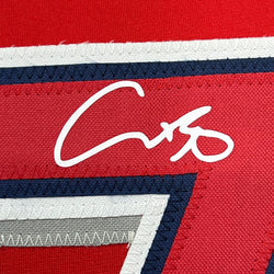 Framed Facsimile Autographed Shohei Ohtani 35x39 Los Angeles LA Anaheim Red Reprint Laser Auto Baseball Jersey (ONLINE ORDER ONLY)
