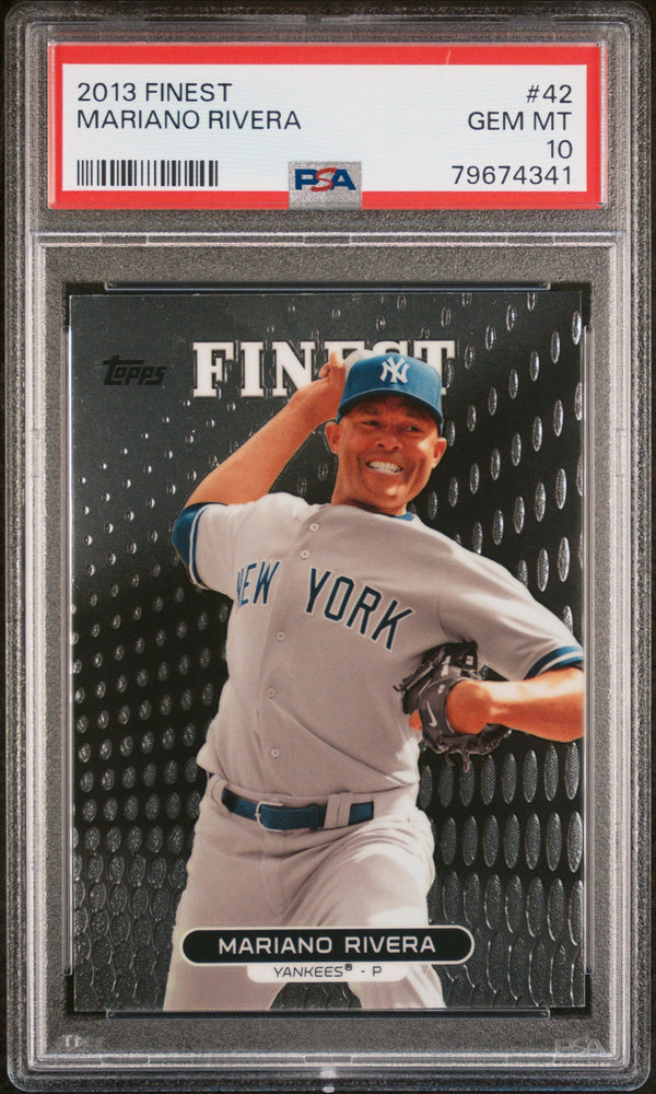 2013 FINEST MARIANO RIVERA  #42 - PSA 10 (Online Order Only)