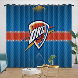 Oklahoma City Thunder Curtains Blackout Window Drapes Room Decoration (Online Order Only)