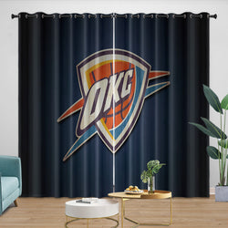 Oklahoma City Thunder Curtains Blackout Window Drapes Room Decoration (Online Order Only)