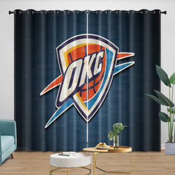 Oklahoma City Thunder Curtains Blackout Window Drapes Room Decoration (Online Order Only)