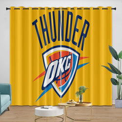 Oklahoma City Thunder Curtains Blackout Window Drapes Room Decoration (Online Order Only)