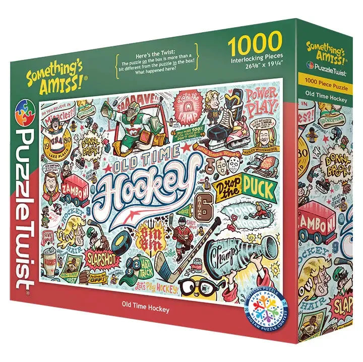 Old Time Hockey "Something's Amiss!" 1000 Piece Jigsaw Puzzle PuzzleTwist