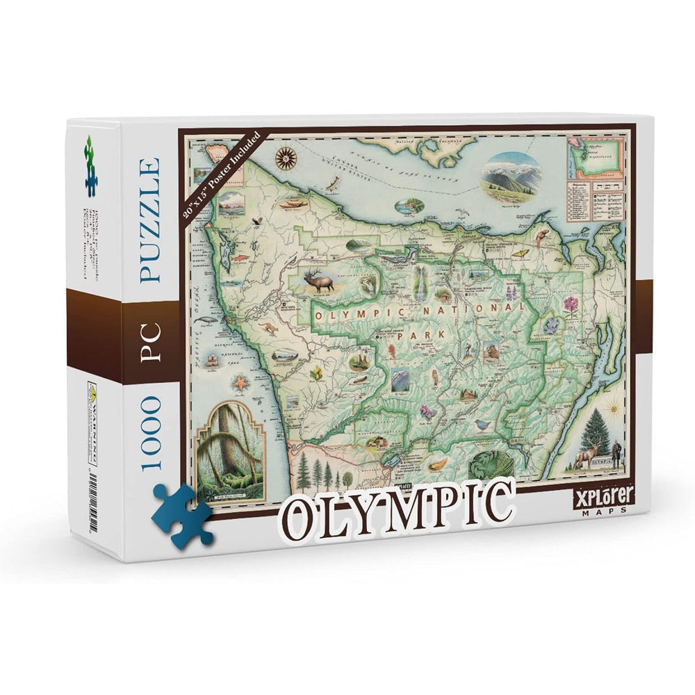 Olympic National Park 1000 Piece Jigsaw Puzzle Xplorer Maps (ONLINE ORDER ONLY)