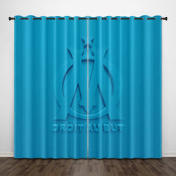 Olympique de Marseille Curtains Pattern Blackout Window Drapes (Online Order Only)