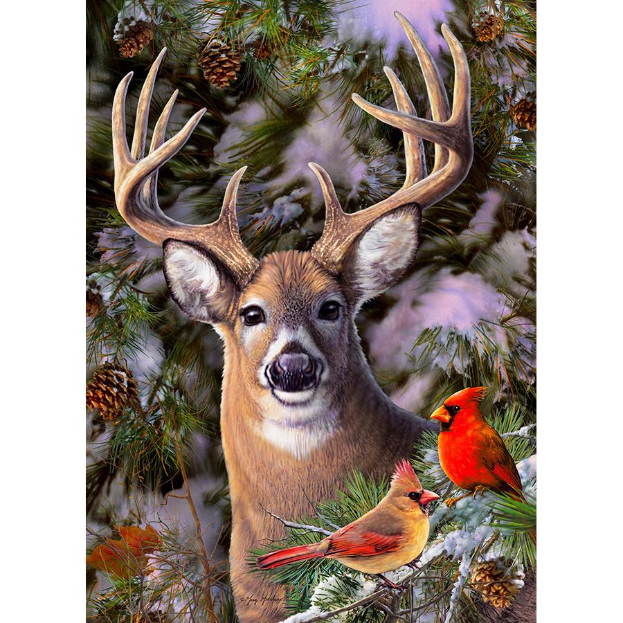 One Deer Two Cardinal 500 Piece Jigsaw Puzzle Cobble Hill (ONLINE ORDER ONLY)