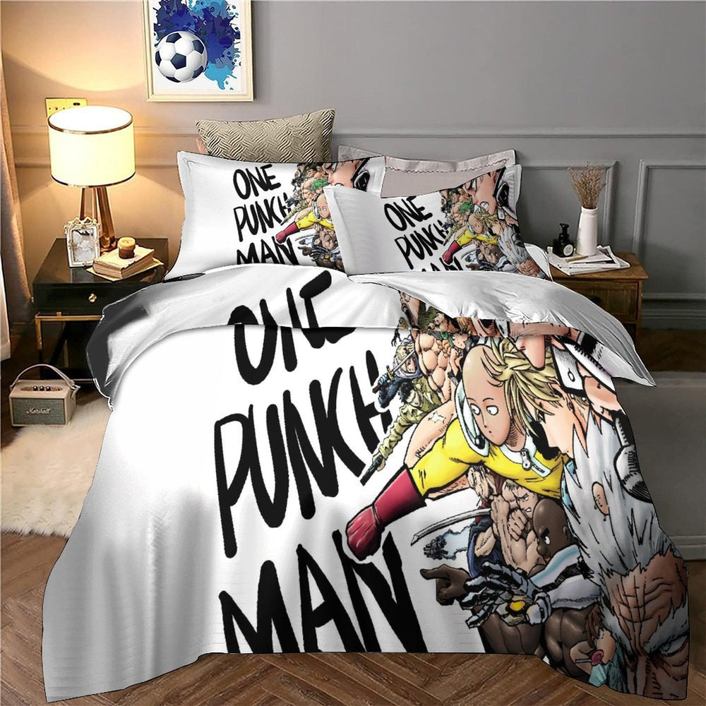 One-Punch Man Bedding Set Pattern Quilt Cover Without Filler (Online Order Only)