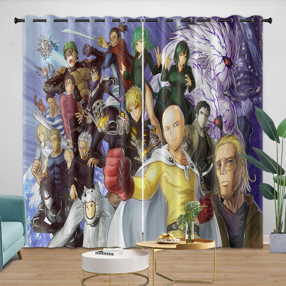 One-Punch Man Curtains Blackout Window Drapes Room Decoration (Online Order Only)