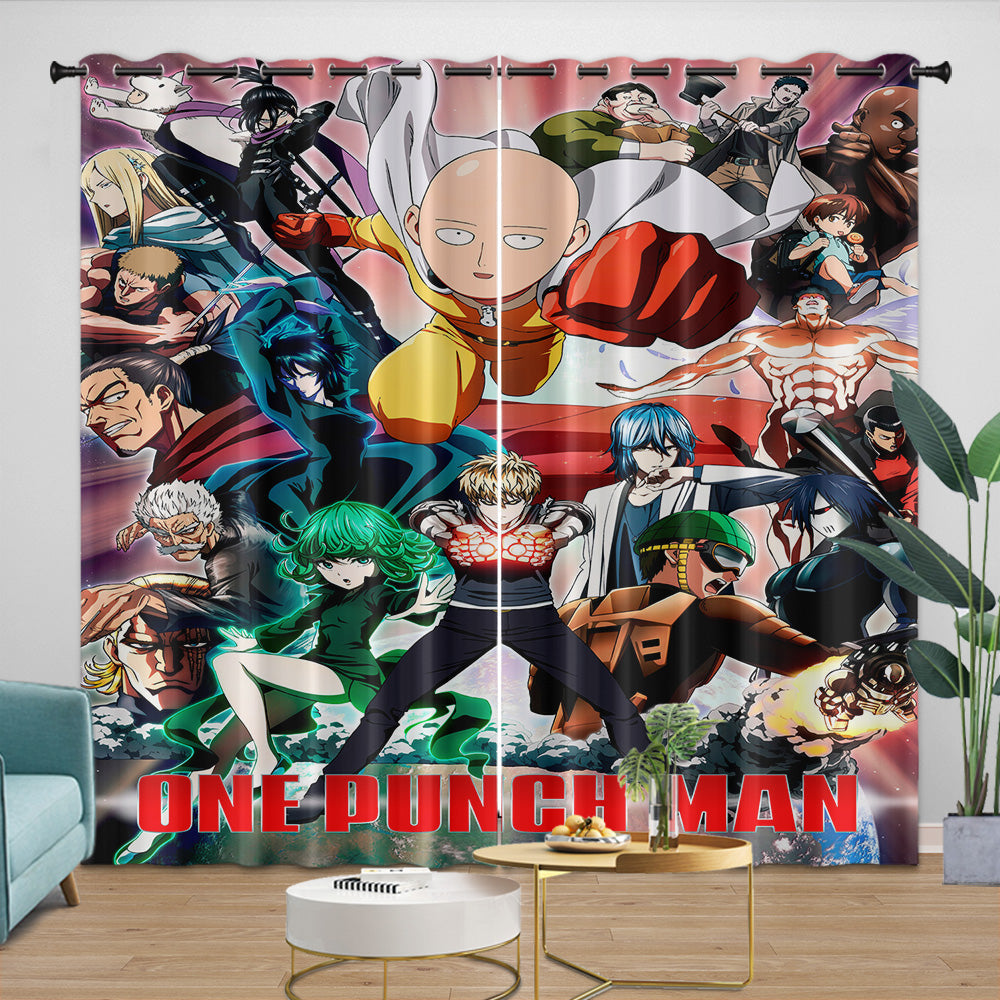One-Punch Man Curtains Blackout Window Drapes Room Decoration (Online Order Only)
