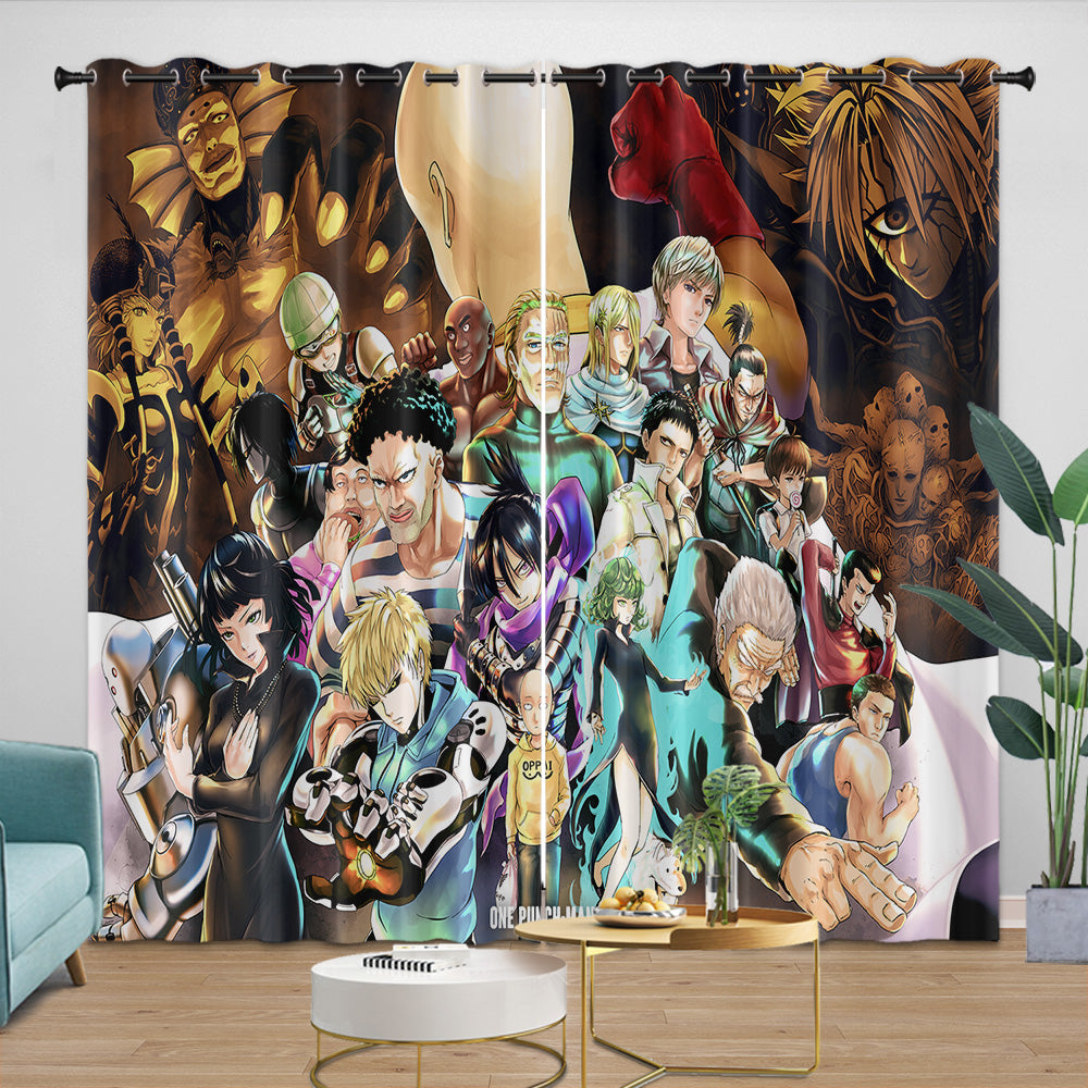 One-Punch Man Curtains Blackout Window Drapes Room Decoration (Online Order Only)