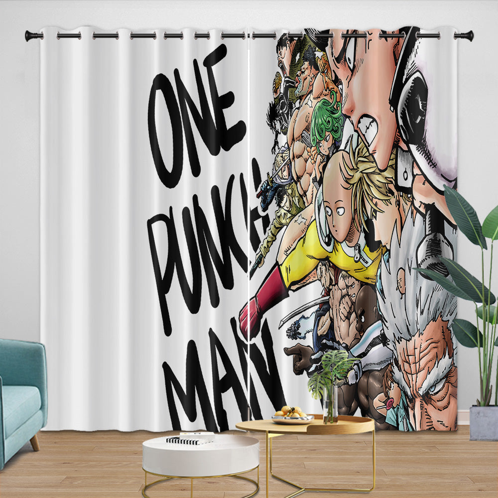One-Punch Man Curtains Blackout Window Drapes Room Decoration (Online Order Only)