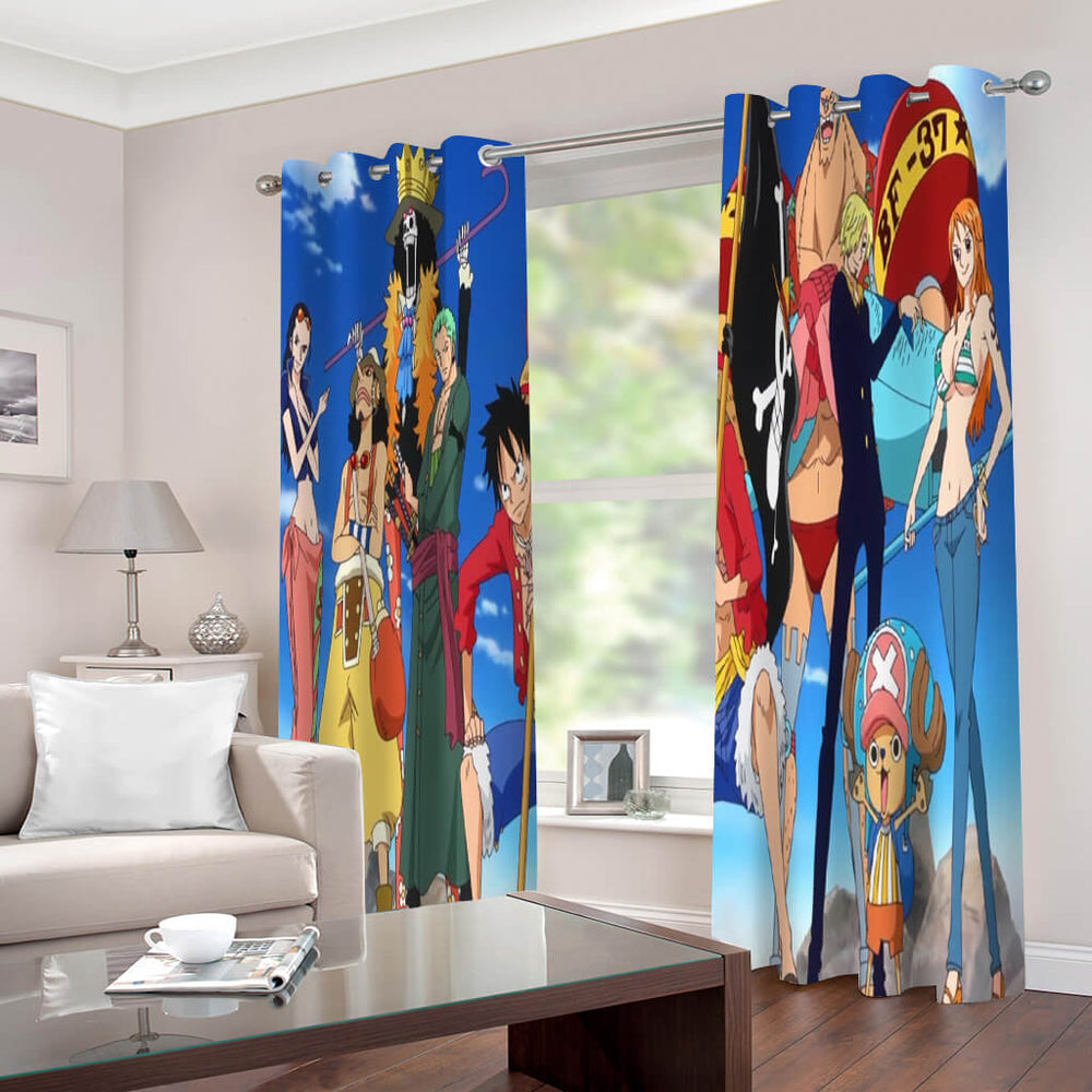 One Piece Curtains 2 Panels Blackout Window Drapes for Room Decoration (Online Order Only)