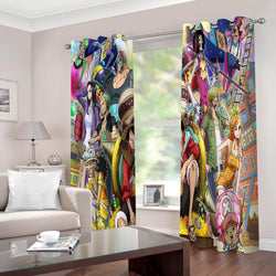 One Piece Curtains 2 Panels Blackout Window Drapes for Room Decoration (Online Order Only)