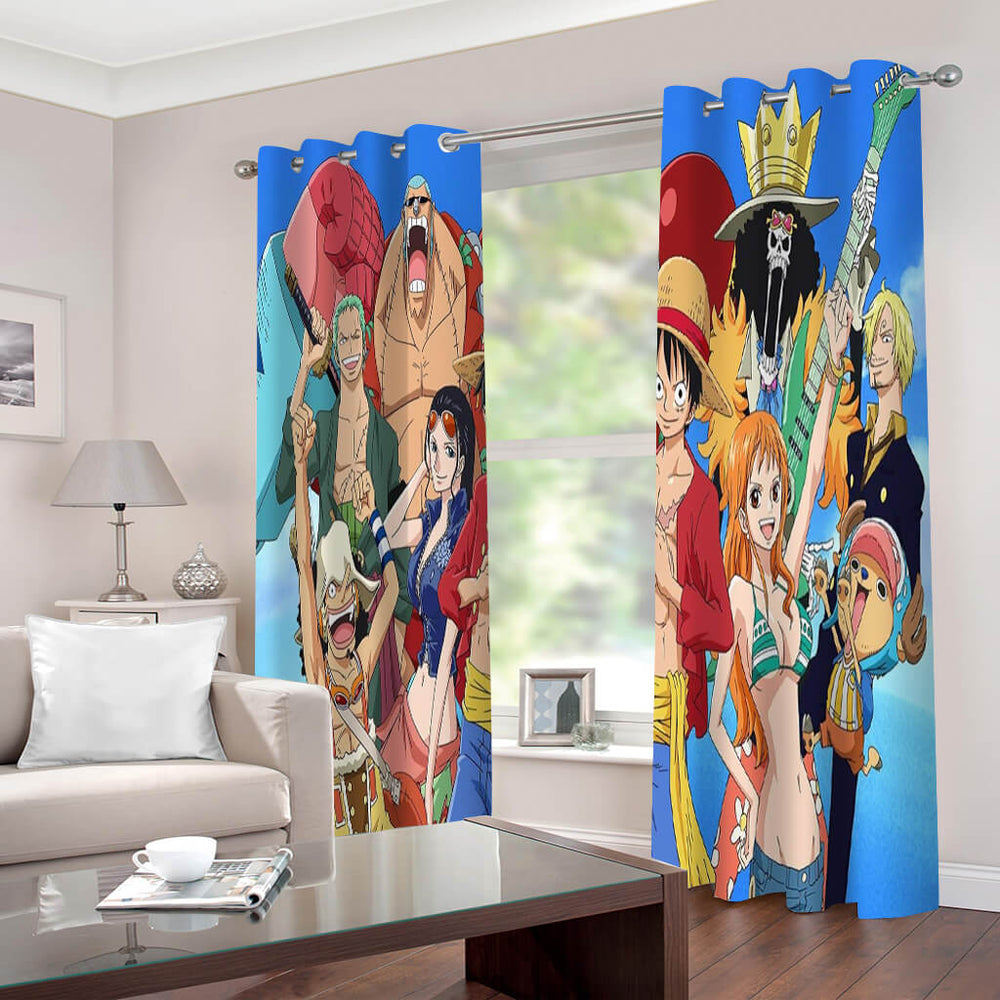 One Piece Curtains 2 Panels Blackout Window Drapes for Room Decoration (Online Order Only)