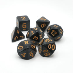 Onix's Core - 7 Piece DnD Dice Set | Acrylic RPG Gaming Dice (ONLINE ORDER ONLY)