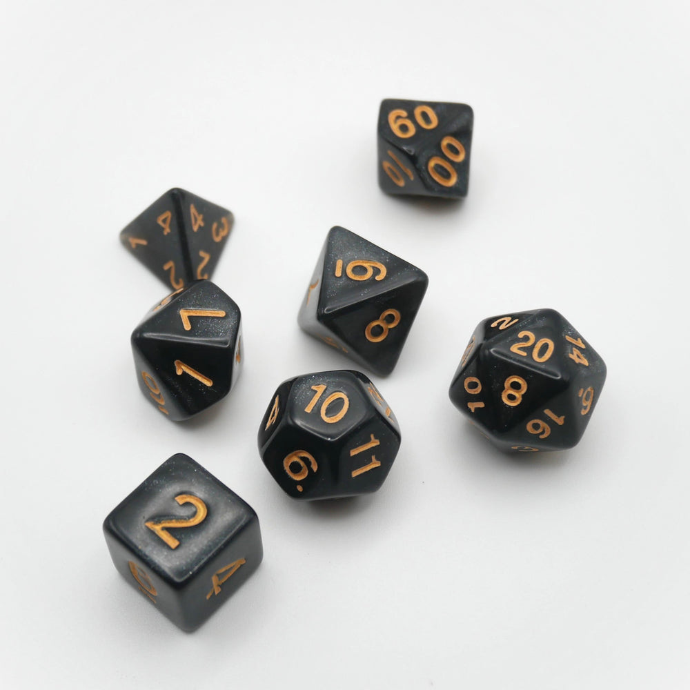 Onix's Core - 7 Piece DnD Dice Set | Acrylic RPG Gaming Dice (ONLINE ORDER ONLY)