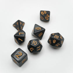 Onix's Core - 7 Piece DnD Dice Set | Acrylic RPG Gaming Dice (ONLINE ORDER ONLY)