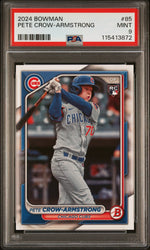 Graded 2024 Topps Bowman Pete Crow Armstrong #85 Rookie RC Baseball Card PSA 9 Mint (ONLINE ORDER ONLY)