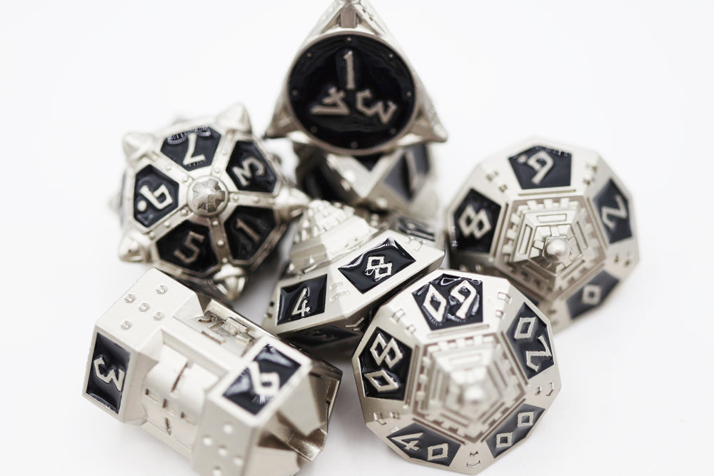Dice 51: Onyx Ethers - Metal RPG Dice Set (ONLINE ORDER ONLY)