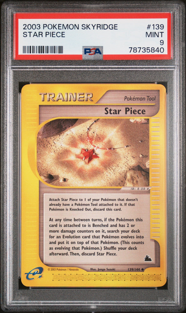 2003 POKEMON SKYRIDGE STAR PIECE #139 PSA 9 (Online Order Only)