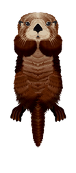 SeaLife 50 inch tall Nylon Otter Kite (ONLINE ORDER ONLY)