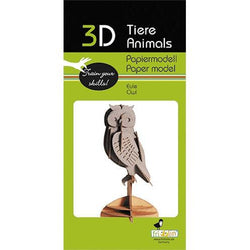 Owl 3D Cardboard Model Kit Fridolin (ONLINE ORDER ONLY)