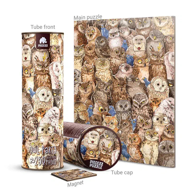 Owl Party 250 Piece Wooden Jigsaw Puzzle Geek Toys (ONLINE ORDER ONLY)