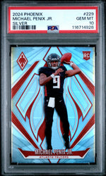 Graded 2024 Panini Phoenix Michael Penix Jr #229 Silver Rookie RC Football Card PSA 10 Gem Mint (ONLINE ORDER ONLY)