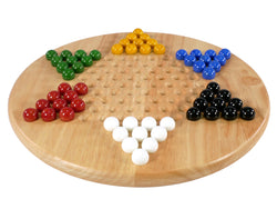 Board Game -  Wood Round Chinese Checkers (ONLINE ORDER ONLY)