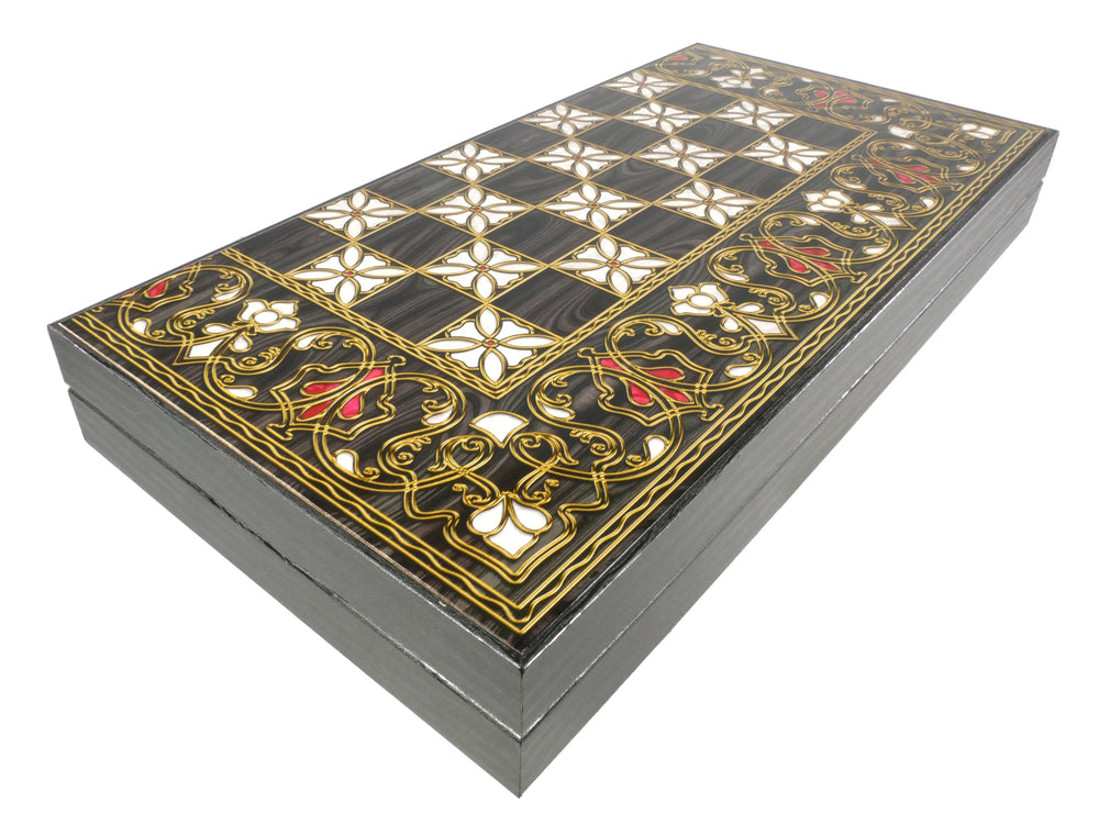 Backgammon - 19" Pistachio Cluster Backgammon Set (ONLINE ORDER ONLY)