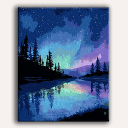 Alaskan Night Sky - Paint By Numbers Kit (ONLINE ORDER ONLY)