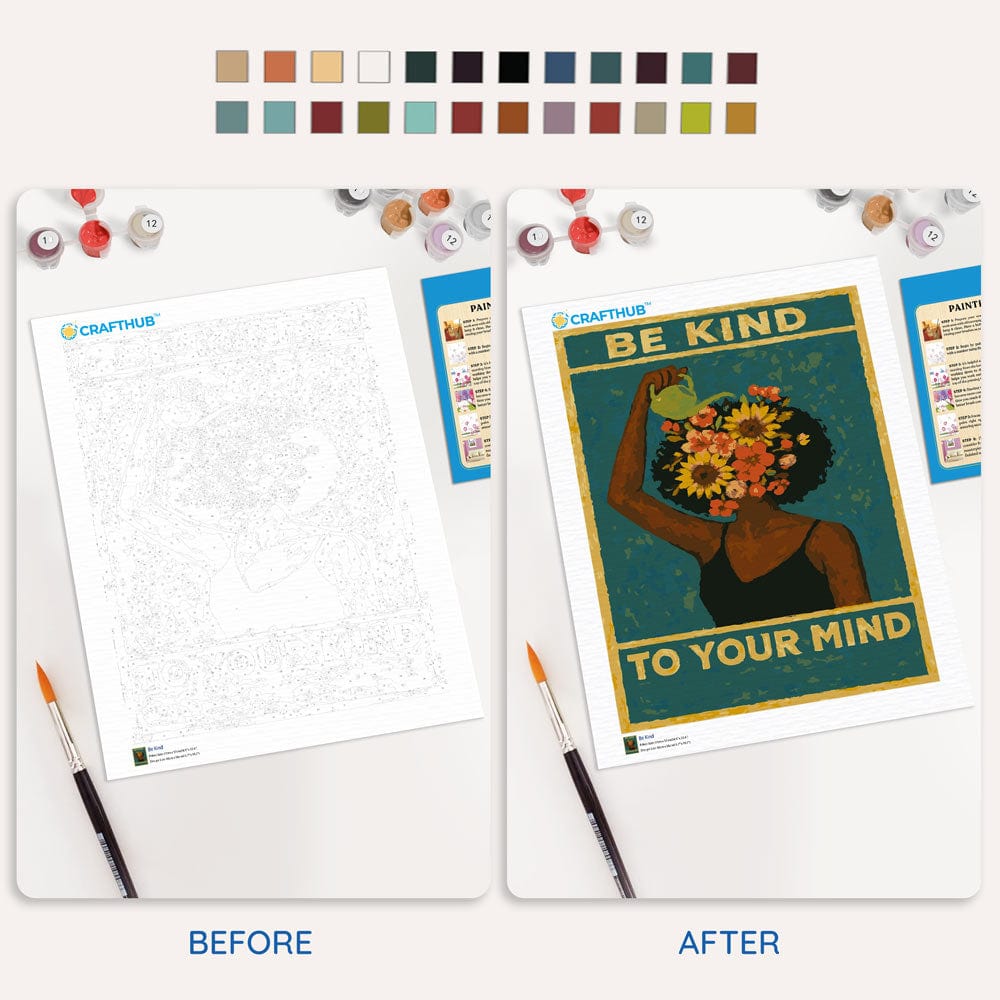 Be Kind To Your Mind - Paint By Numbers Kit (ONLINE ORDER ONLY)