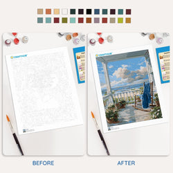 Beach House View - Paint By Numbers Kit (ONLINE ORDER ONLY)