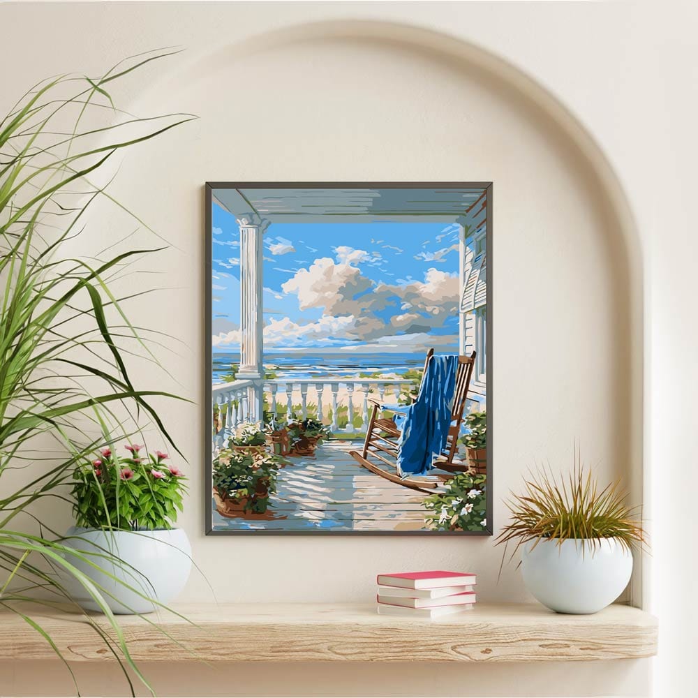 Beach House View - Paint By Numbers Kit (ONLINE ORDER ONLY)