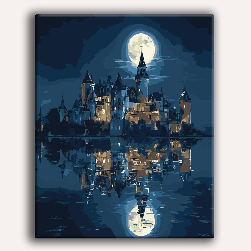 Castle in Moonlight - Paint By Numbers Kit (ONLINE ORDER ONLY)