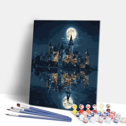 Castle in Moonlight - Paint By Numbers Kit (ONLINE ORDER ONLY)