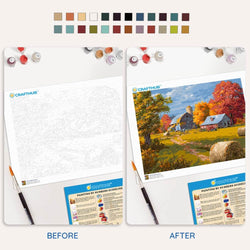 Autumn in the Countryside - Paint By Numbers Kit (ONLINE ORDER ONLY)