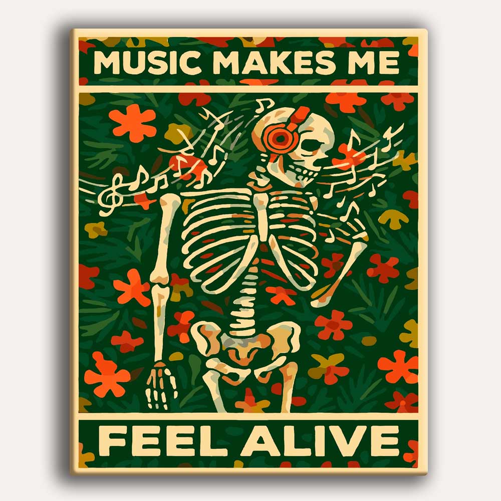 Music Makes Me Feel Alive - Paint By Numbers Kit (ONLINE ORDER ONLY)