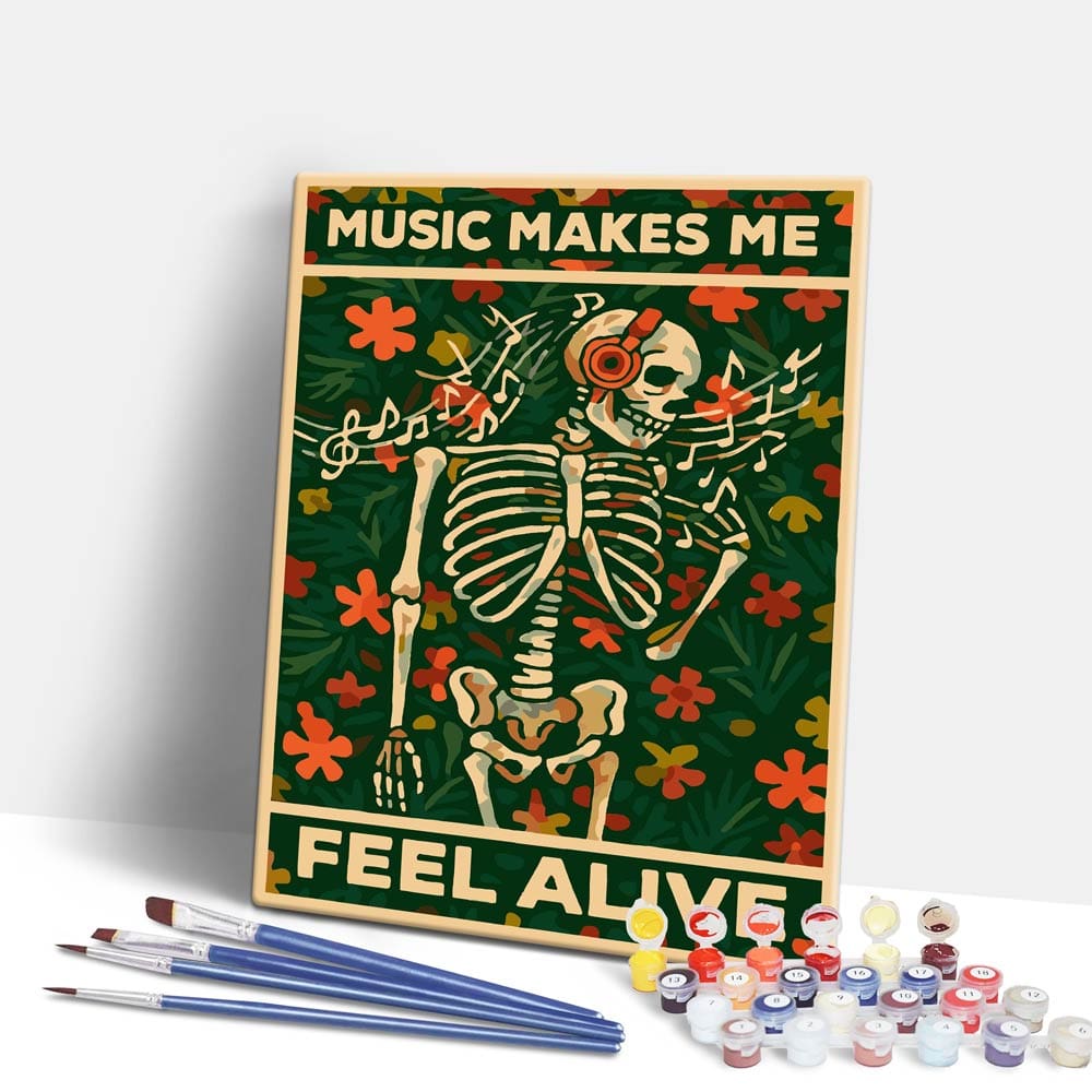 Music Makes Me Feel Alive - Paint By Numbers Kit (ONLINE ORDER ONLY)