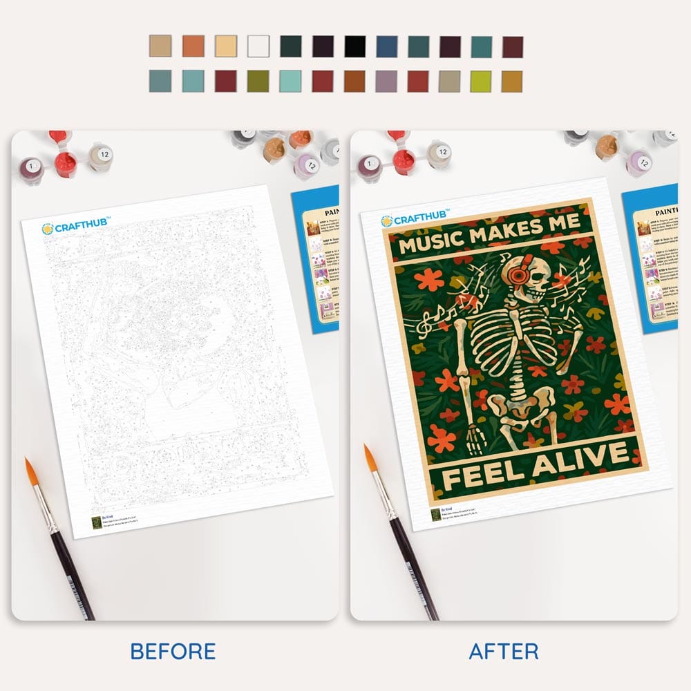 Music Makes Me Feel Alive - Paint By Numbers Kit (ONLINE ORDER ONLY)