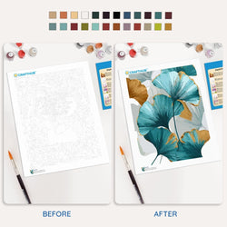 Ginko Leave Art  - Paint By Numbers Kit (ONLINE ORDER ONLY)