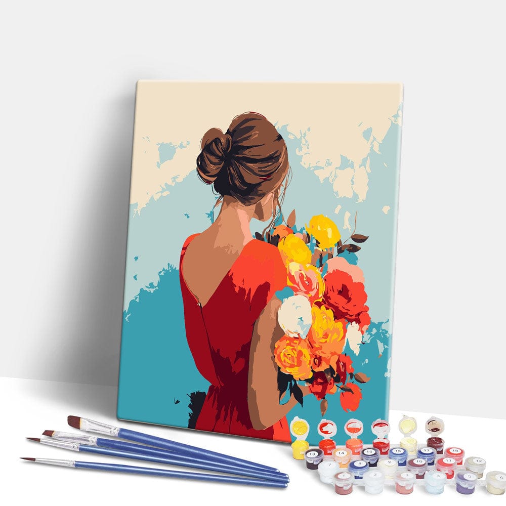 Lady In Red - Paint By Numbers Kit (ONLINE ORDER ONLY)