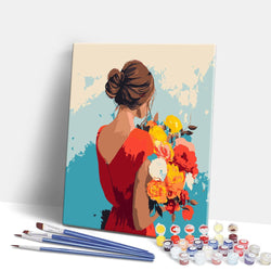 Lady In Red - Paint By Numbers Kit (ONLINE ORDER ONLY)