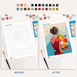 Lady In Red - Paint By Numbers Kit (ONLINE ORDER ONLY)