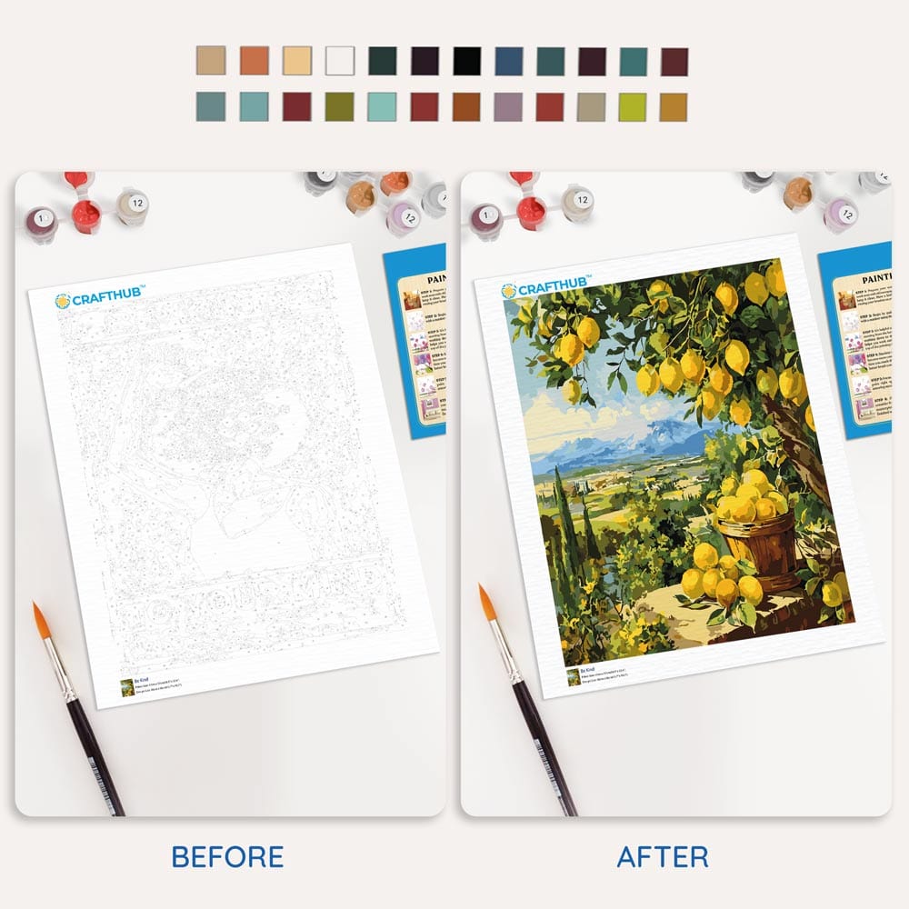 Lemon Garden - Paint By Numbers Kit (ONLINE ORDER ONLY)