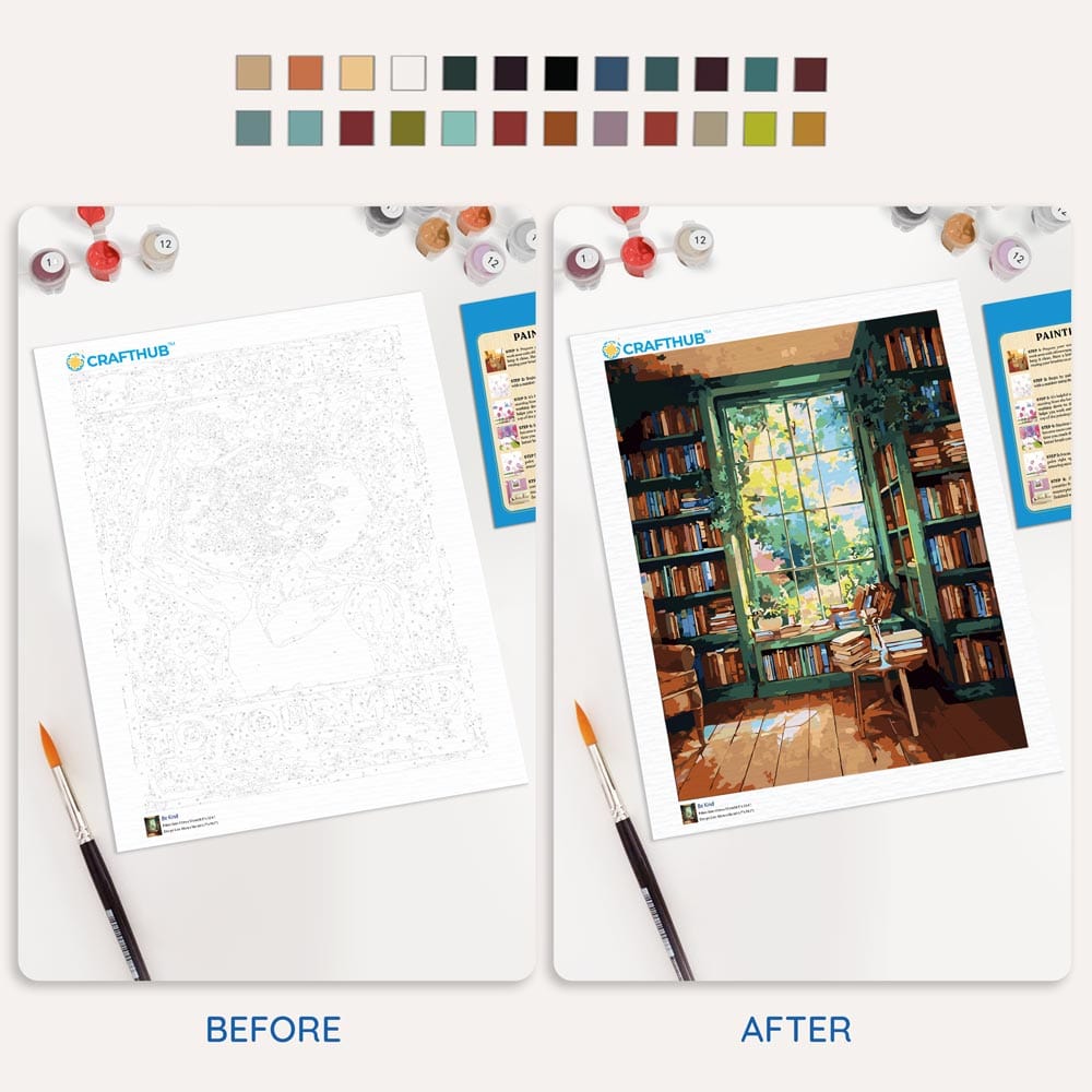 Library Love - Paint By Numbers Kit (ONLINE ORDER ONLY)