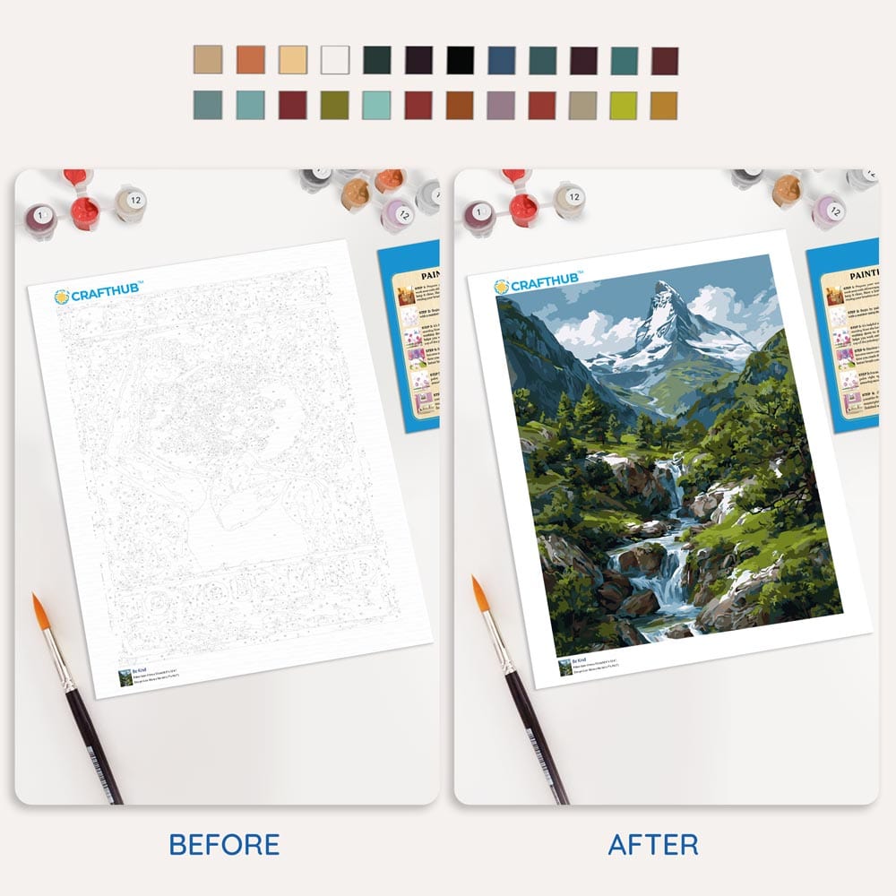 Mountain Stream - Paint By Numbers Kit (ONLINE ORDER ONLY)