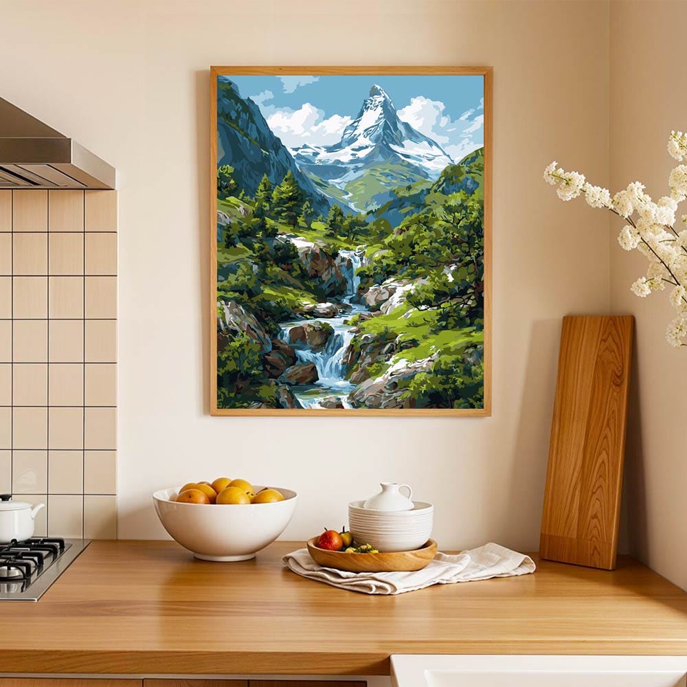 Mountain Stream - Paint By Numbers Kit (ONLINE ORDER ONLY)