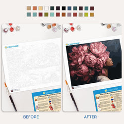 Pink Peonies - Paint By Numbers Kit (ONLINE ORDER ONLY)