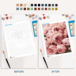 Pink Roses  - Paint By Numbers Kit (ONLINE ORDER ONLY)